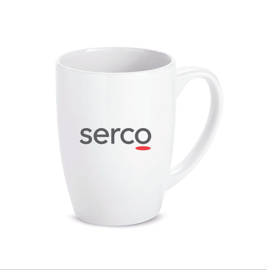 MUG BLANC AVEC LOGO UNE COULEUR