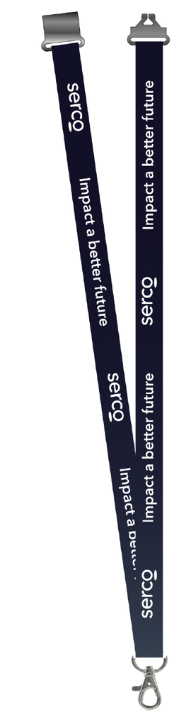 Double-sided sublimated one-color lanyards with clip