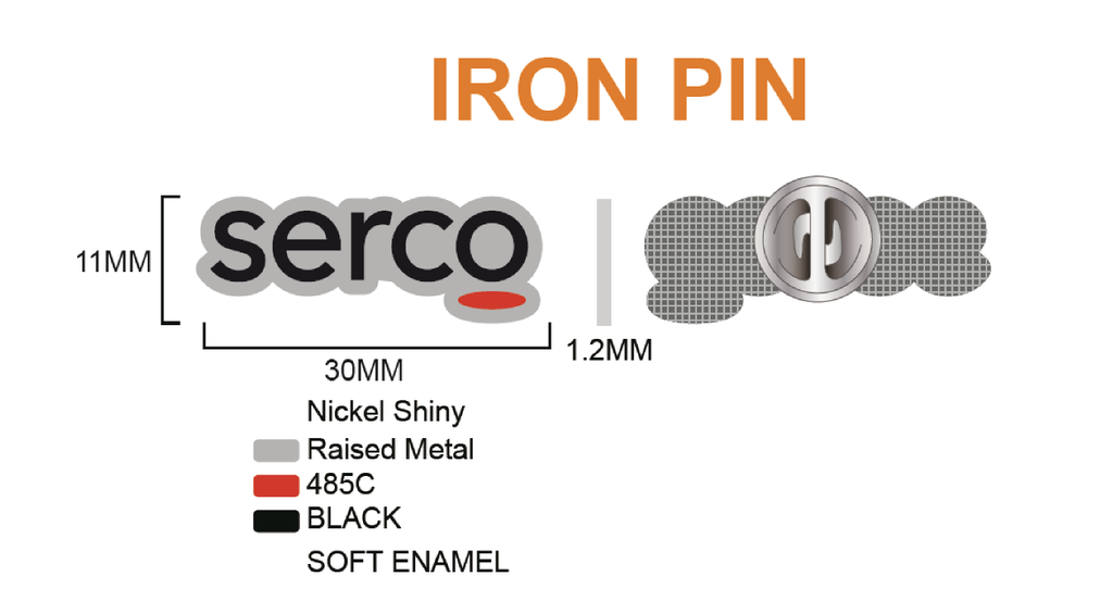 Pins argenté avec logo deux couleurs